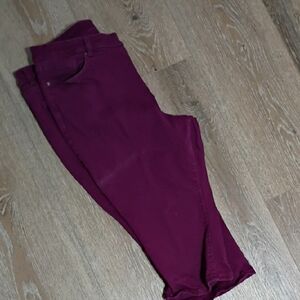 Purple Capris Jeans